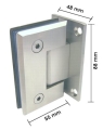 Edelstahl-Scharnier mit Anschlussplatte ca. 88/48 mm